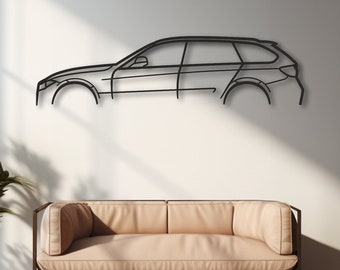Décoration murale en métal BMW F31 : silhouette de voiture personnalisée, décoration de garage