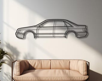 Metal Wall Art Decor for Audi 100 C4 quattro , car Silhouette, Garage Sign, Custom Automotive birthday gift for him