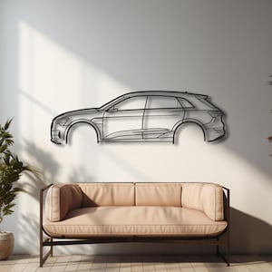 Metall-Wanddeko für Audi Q8 e-tron, Auto-Silhouette, Garagenschild, individuelles Geburtstagsgeschenk für Autofans