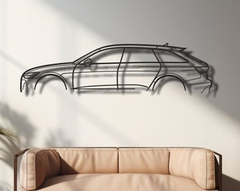 Metal Wall Decor for Audi RS6 C8 , car Silhouette, Metal Wall Art, Garage Wall Sign ,Gift for Men, Custom Automotive decors for petrolhead