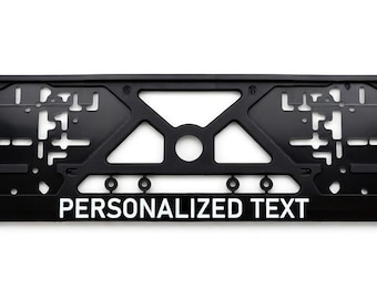 Portamatrículas de la UE personalizado, marco para matrícula personalizado, regalo para amantes de los coches, accesorios para coche, impresión UV