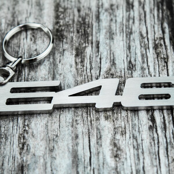 E46 keychain car auto gigt key ring, stainless steel accesories