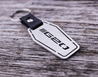 G20 M Power Keychain: Stainless Steel Car Accessory