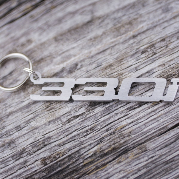 thumbnail image 2 of BMW M Competition Metal Keyring – 3 Series Car Keychain – Silver, Personalized 2 of 4