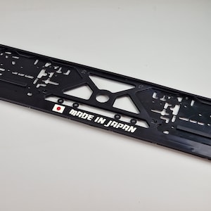 Made in Japan Personalized EU license plate holder, Custom registration number frame, gift for petrolhead, car accesories, UV print