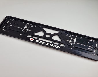 Made in Japan Personalisierter EU-Kennzeichenhalter, Benutzerdefinierter Kennzeichenhalter, Geschenk für Petrolhead, Autozubehör, UV-Druck