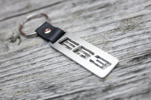Powder coated BLACK Stainless steel M3 Key Chain 