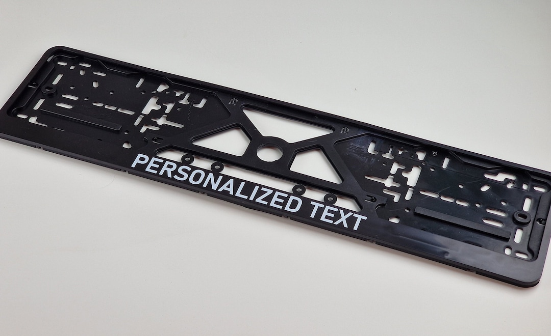 Personalized EU License Plate Holder, Custom Registration Number Frame