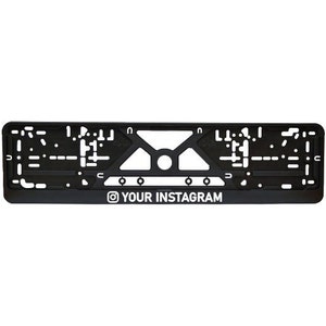 Personalized instagram name EU license plate holder, Custom registration number frame, gift for petrolhead, car accesories