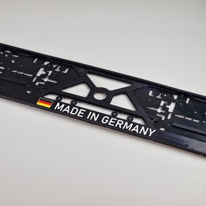 Made in Germany Personalized EU license plate holder, Custom registration number frame, gift for petrolhead, car accesories, UV print