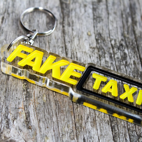 Fake Taxi keychain keyring auto car bag accesory porta-chaves schlüsselanhänger