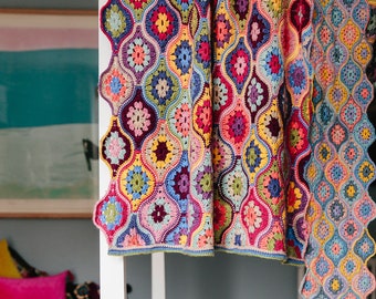 Mystical Lanterns Blanket Pattern by Jane Crowfoot