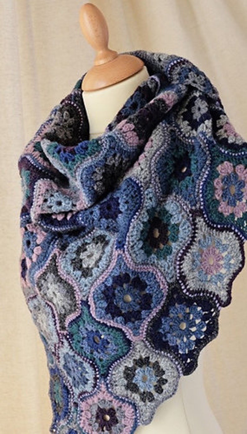 Mystical Lanterns Shawl Pattern by Jane Crowfoot image 2