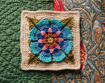 Moffatt Flower Motif Crochet Pattern - Spirit of Flora Collection