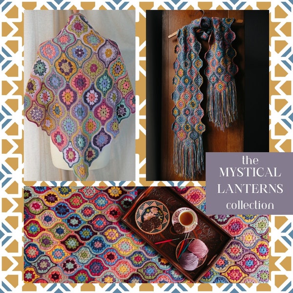 US Terms Mystical Lanterns Crochet Pattern Bundle