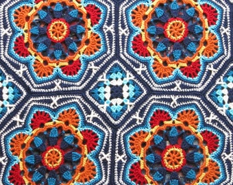 Persian Tiles Blanket Pattern by Jane Crowfoot
