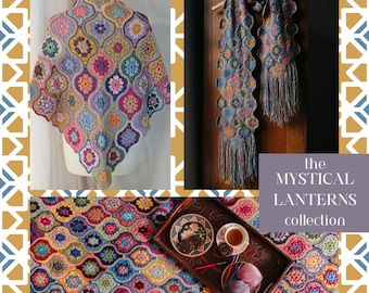 Lot de motifs au crochet Lanternes mystiques