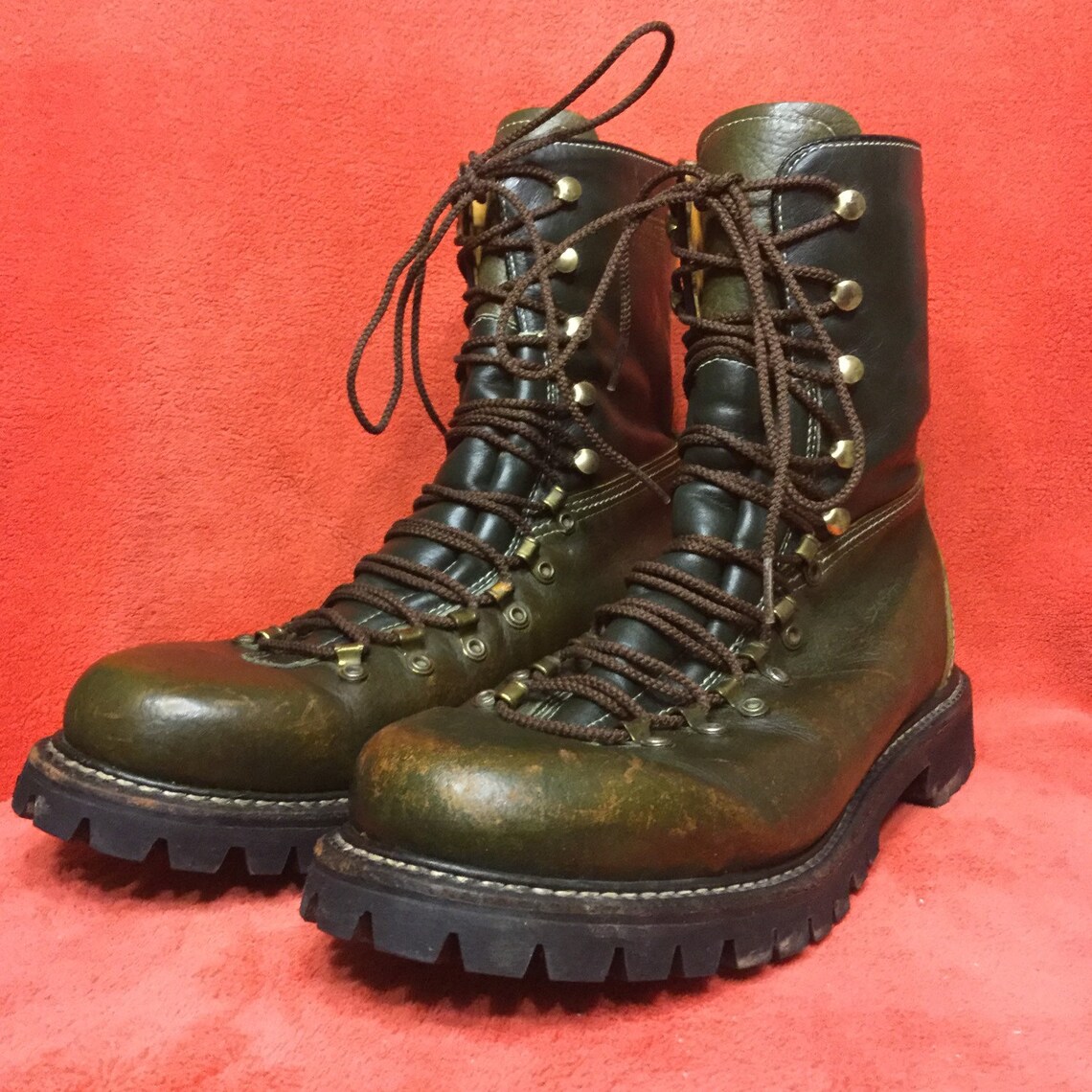 Rare HERMAN SURVIVOR green 22 insulated leather boots . Etsy