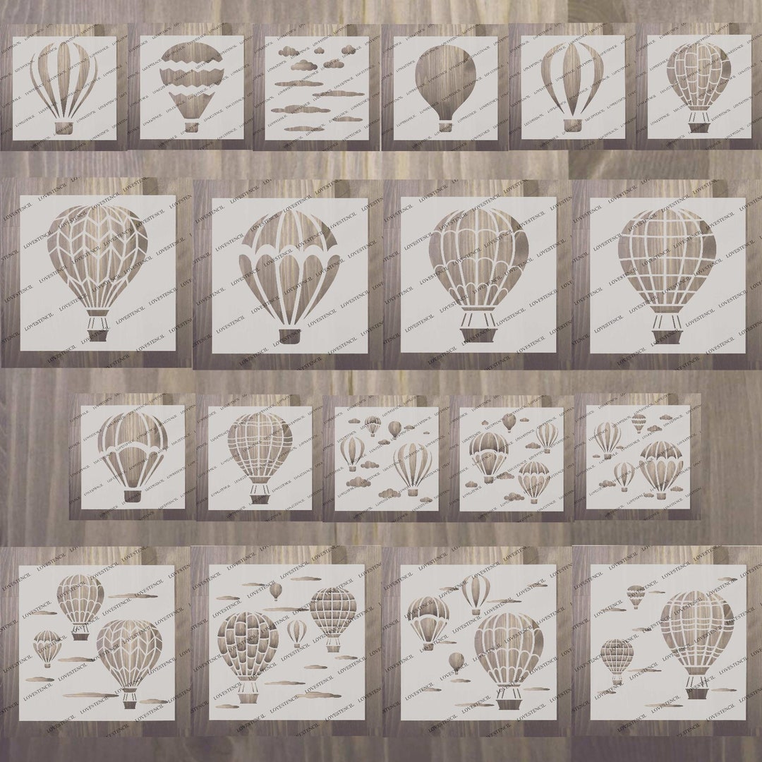 Hot Air Balloon Stencils for Craft/walls Etsy
