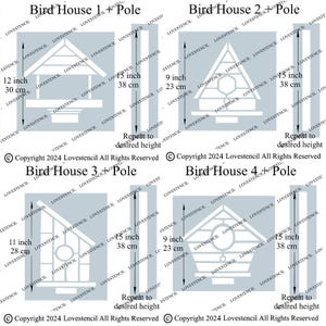 Vogel Haus Zaun/Wand Stencils - Lovestencil - Garten Design Bild 3