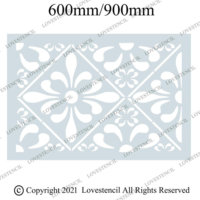 Cora Stencil Lovestencil Garden Slabs/patio Slab Stencil Etsy UK