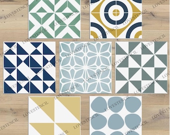 Tile Stencils - Lovestencil - Bathroom/Kitchen/Hallways/Floors/Walls Geometric Designs