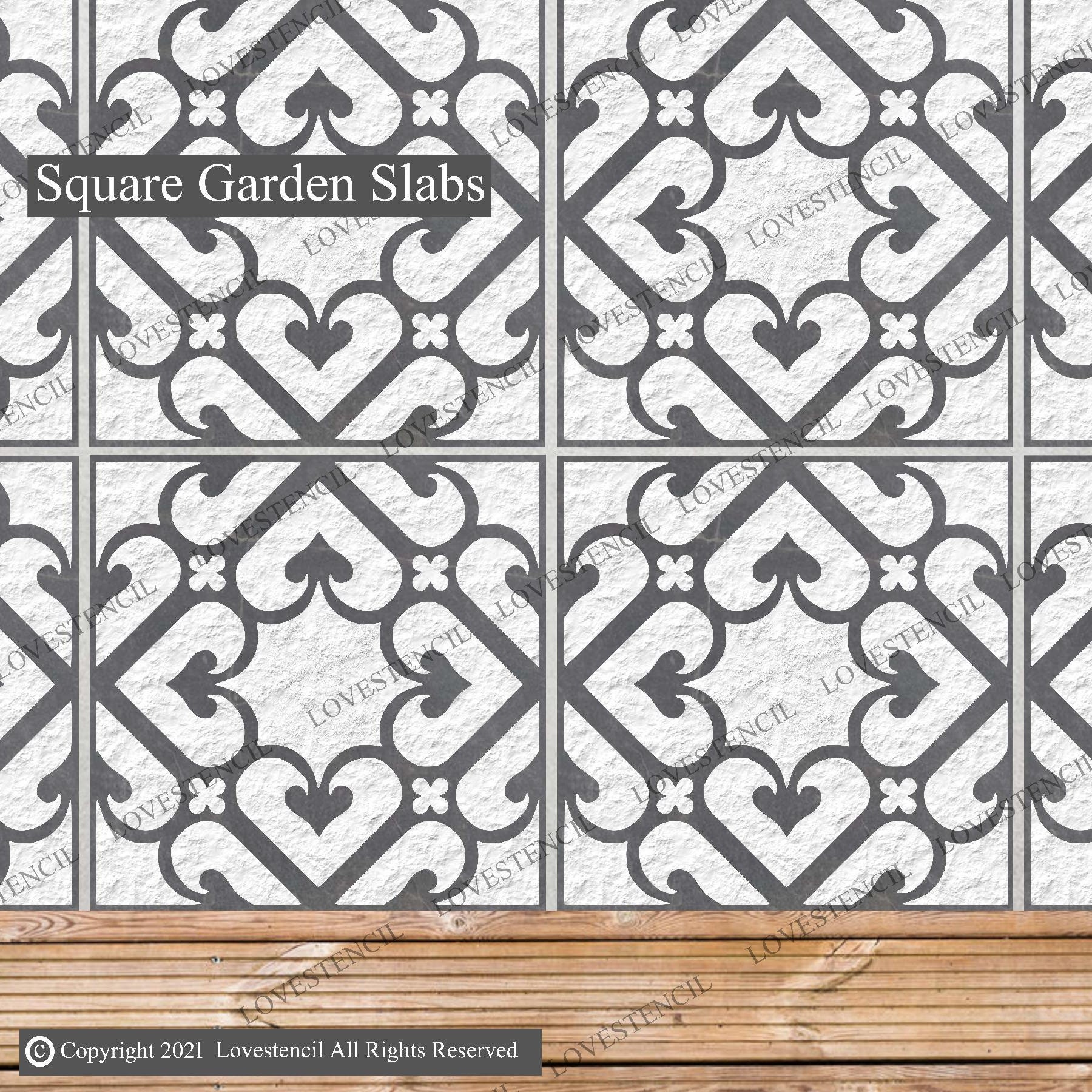 Angelina Stencil Lovestencil Garden Slabs/Paving Stencil Etsy
