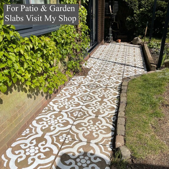 Elsie Stencil Garden Slabs/Patio Slab Stencil Decorative Stencil For DIY Painting Lovestencil