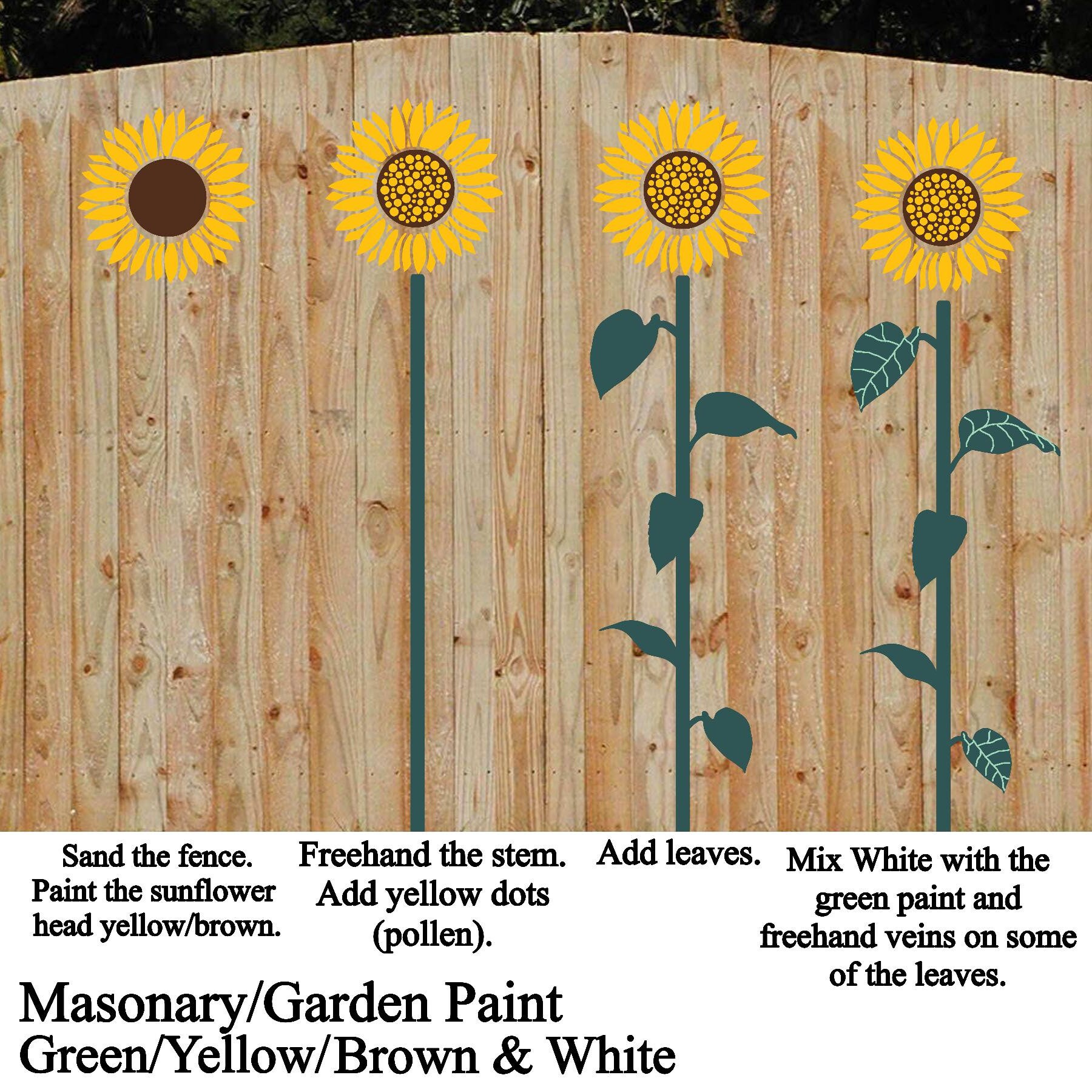 Garden Flowers Fence/wall Stencils Lovestencil Roses Etsy