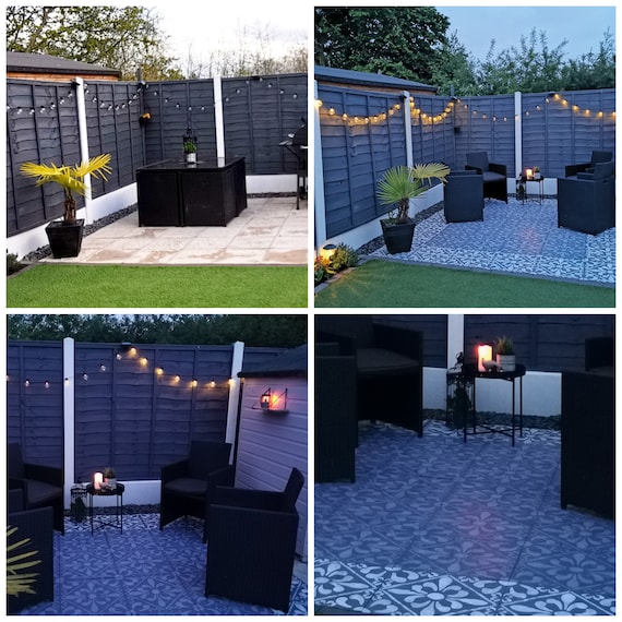 Elsie Stencil Garden Slabs/Patio Slab Stencil Decorative Stencil For