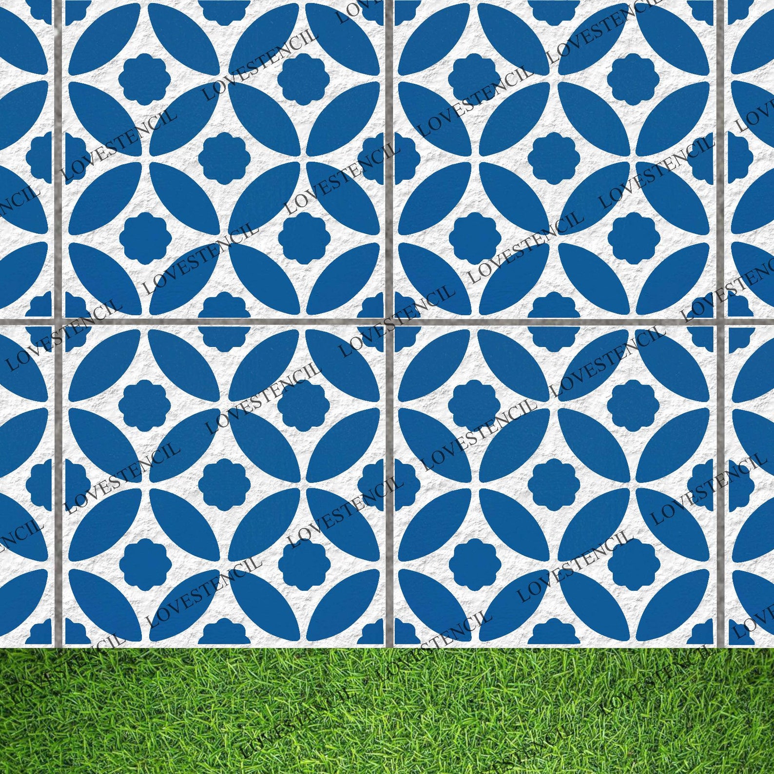 Garden Patio Slab Stencils Lovestencil for Garden Patio Etsy