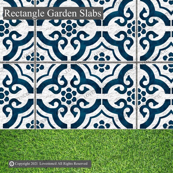 Elsie Stencil Garden Slabs/Patio Slab Stencil Decorative Stencil For