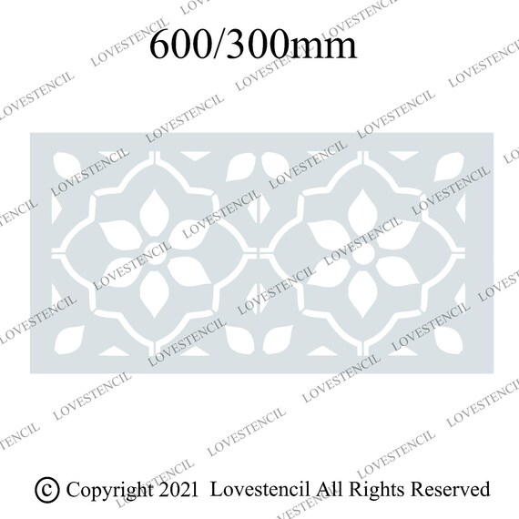 Elsie Stencil Garden Slabs/Patio Slab Stencil Decorative Stencil For