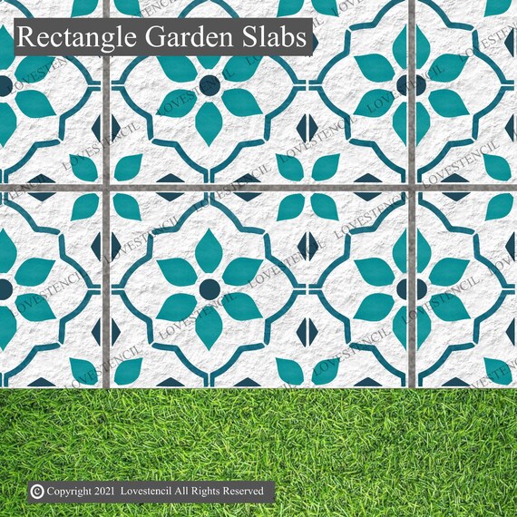 Elsie Stencil Garden Slabs/Patio Slab Stencil Decorative Stencil For