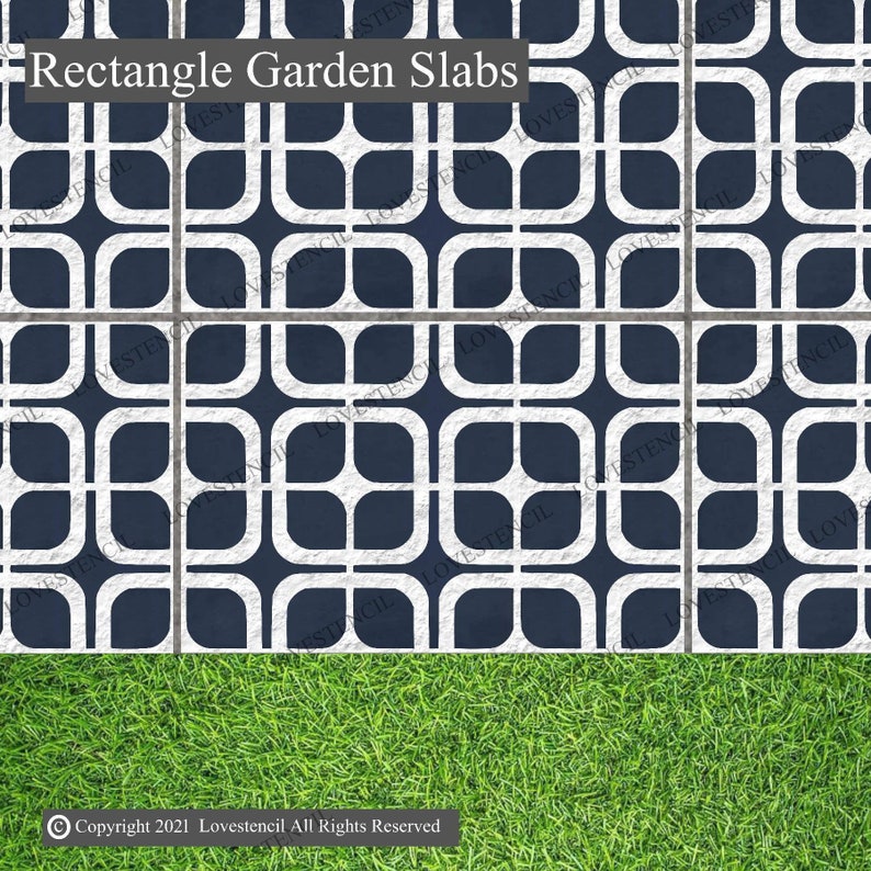 Arabella Stencil Lovestencil Garden Slabs/patio Slab Etsy UK