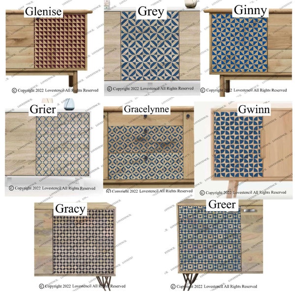 Furniture Stencils Etsy