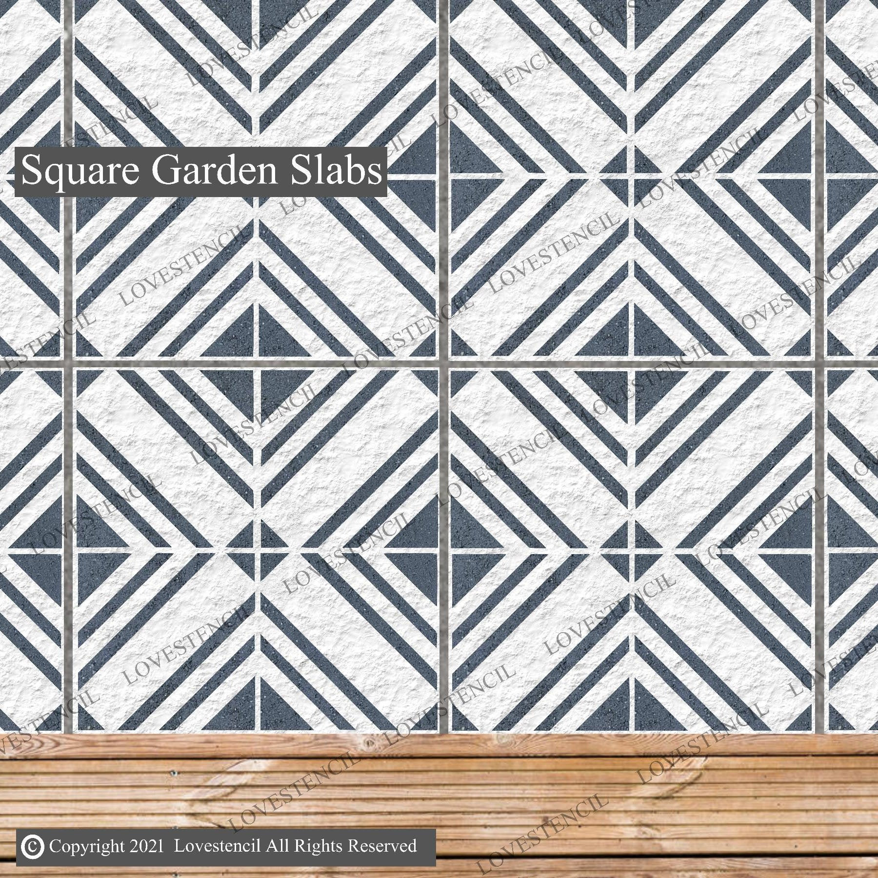 Hadley Stencil Lovestencil Garden Slabs/Patio Slab Etsy