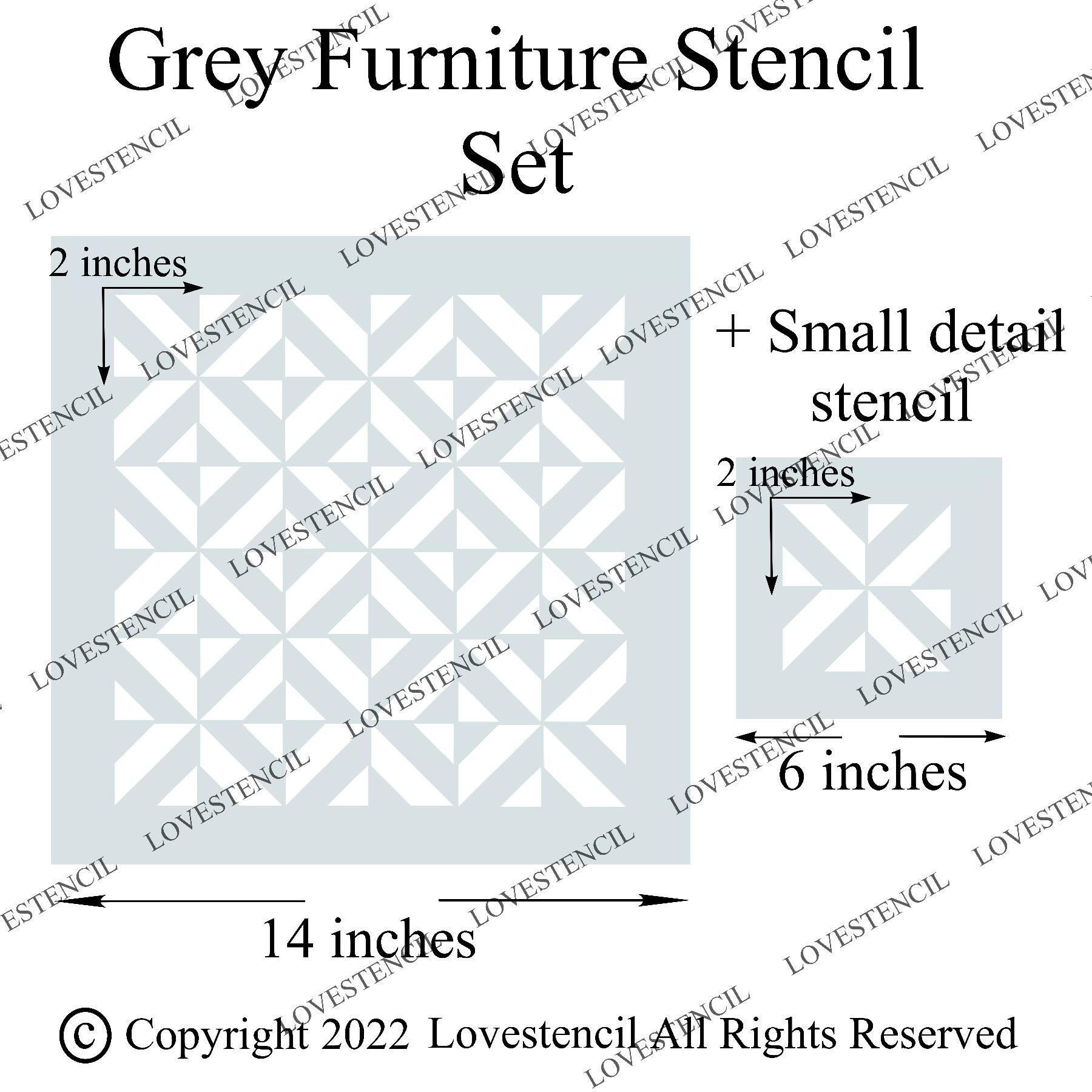 Modern Geometric Furniture Stencils Etsy