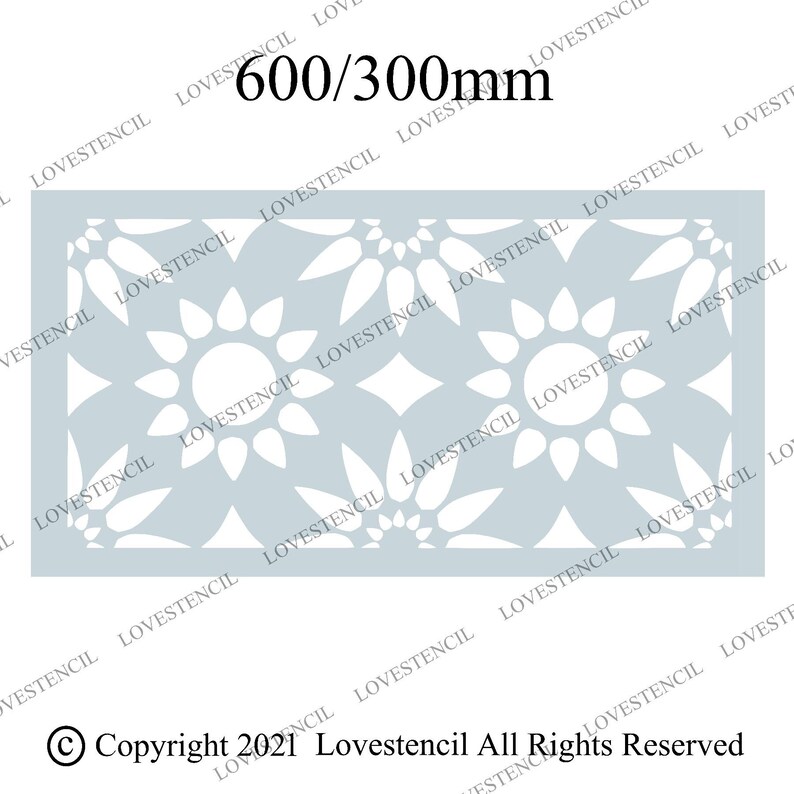 Aria Stencil Lovestencil Garden Slabs/patio Slab Stencil Etsy UK