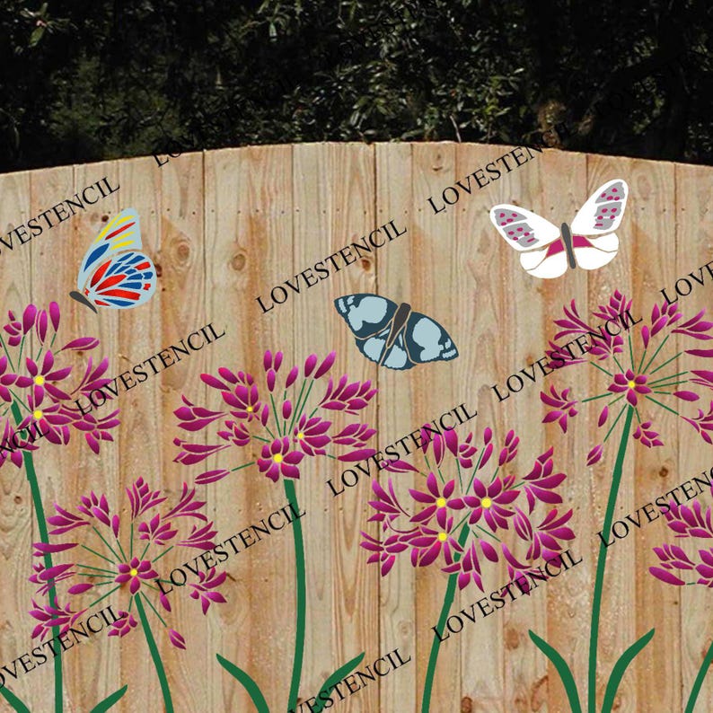 Vogel Haus Zaun/Wand Stencils - Lovestencil - Garten Design Bild 9