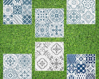 Garden Patio Slab Stencils - Lovestencil -  For Garden Patio Slabs/Pathways/Driveways Patchwork Design