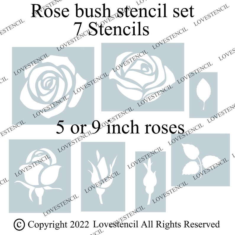 Garden Flowers Fence/wall Stencils Lovestencil Roses Etsy UK