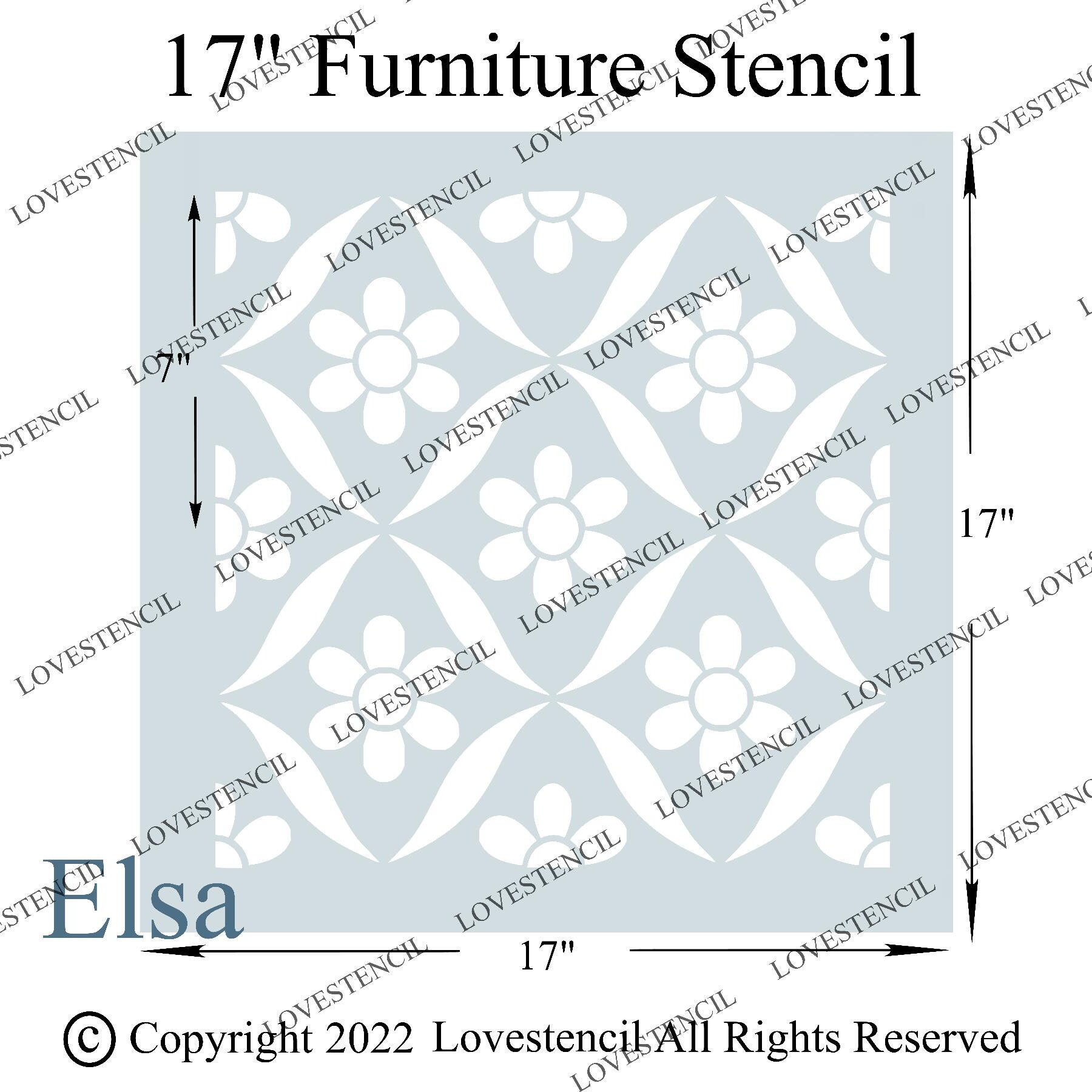 Vintage Furniture Metal Stencils Journal Stencil Retro Tables Chairs  Stainless Steel Painting Stencils 5.5×7.5inch 