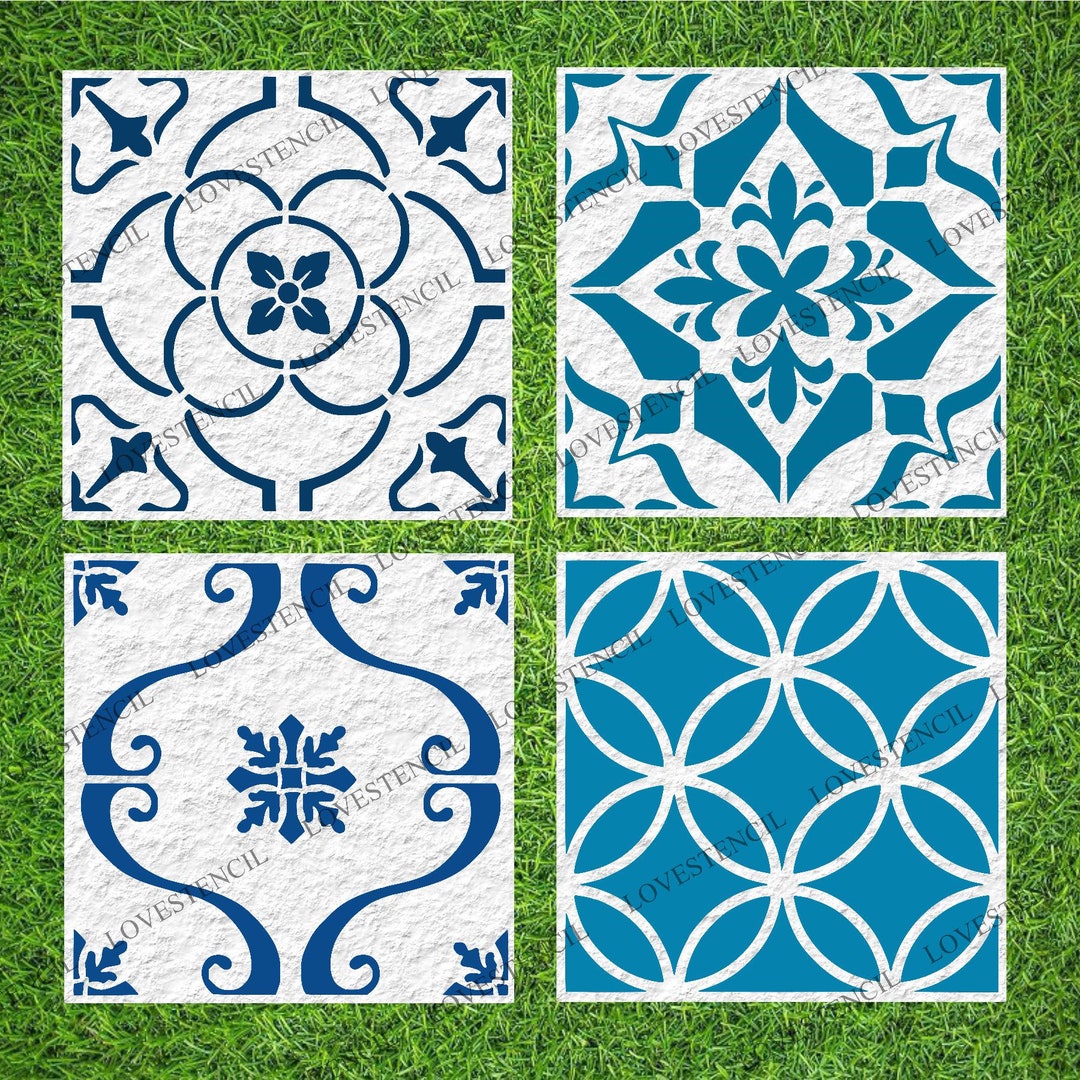 Garden Patio Slab Stencils Lovestencil for Garden Patio Slabs/pathways/driveways Etsy