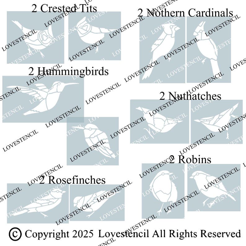 Vogel Haus Zaun/Wand Stencils - Lovestencil - Garten Design Bild 6