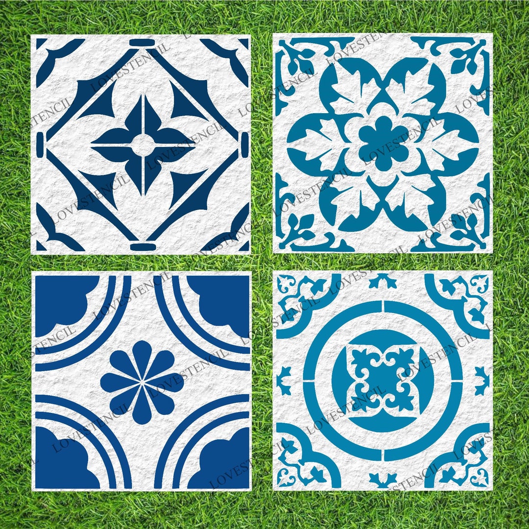 Garden Patio Slab Stencils Lovestencil for Garden Patio Slabs/pathways/driveways Etsy