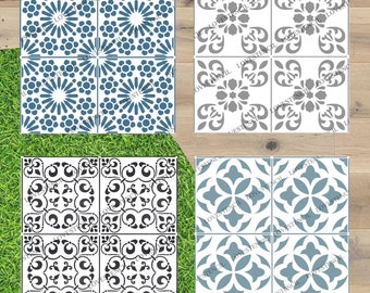 Faux Tile stencils - Lovestencil - badkamer/keuken/muren/tuinterras voor binnen of buiten