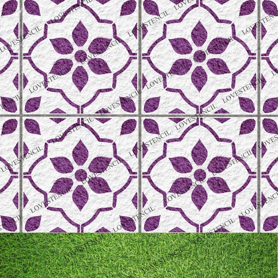 Elsie Stencil Garden Slabs/Patio Slab Stencil Decorative Stencil For DIY Painting Lovestencil