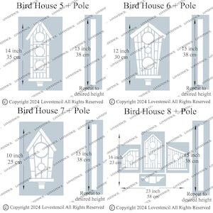 Vogel Haus Zaun/Wand Stencils - Lovestencil - Garten Design Bild 4