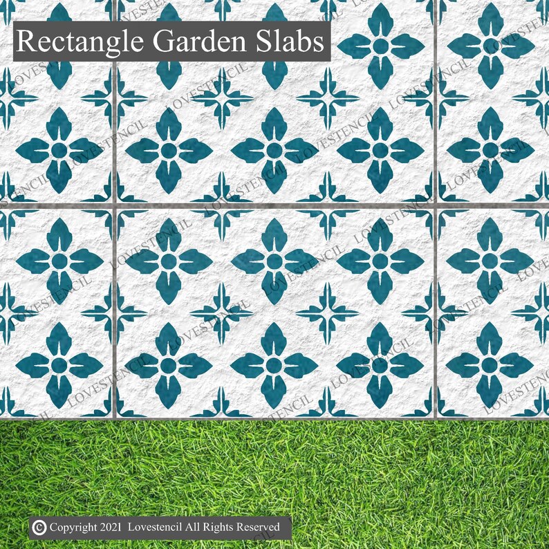 Alise Stencil Lovestencil Garden Slabs/patio Slab Stencil Etsy UK